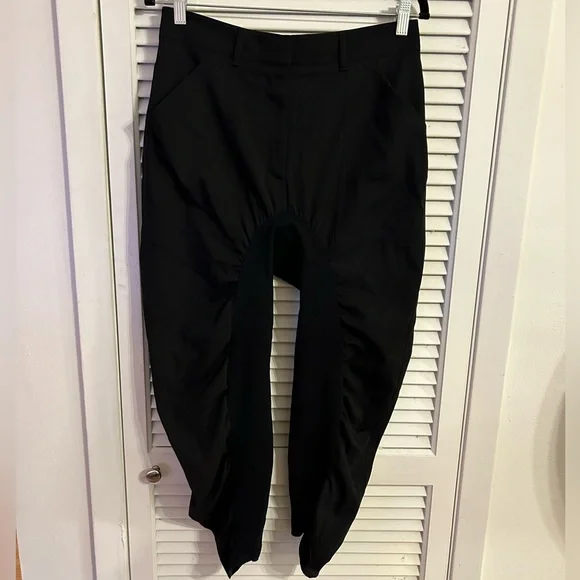 Stella McCartney Tina Ruched Wool and Cotton Pants in Black, Size 40 (US 4-6) - Picture 3 of 15